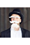 White self-adhesive fake beard, mustache, and eyebrow set - 2