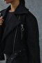 Black Eyelet Cashmere Coat - 5