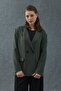 Khaki Pocket Detailed Buttoned Blazer Jacket