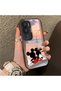 Vivo Y31 5g Compatible Silicone Edge Hard Back Case Couple Phone Case with Cartoon Pattern - 3