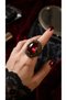 Bronze Women's Ring Authentic Copper Jewelry Margazite Worked Red Stone Sultans Adjustable Vintage - 4