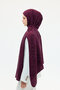 Naia Jacquard Shawl Chain Pattern - Plum - 4