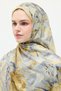 Elora Rami Shawl - Yellow-Grey - 4
