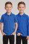 Boys' School Cobalt Blue Long and Short Sleeve Polo Collar T-Shirt Smoked Ribbed Waist Pants 3-Piece Set - 2