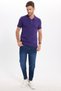 Men's slim fit premium series 100% cotton soft mercerized purple polo neck t-shirt - 2