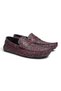 Bordo Black Snake Print Bordo Color Laceless Genuine Leather Men's Shoes