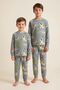 Dinosaur Patterned Boy's Pajama Set - 6