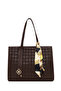 Women's Brown Printed Classic Shoulder Bag Wb500012Sb - 7