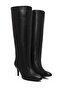 Women's Black Thin Heeled Leather Boots Wf160005Dv - 3