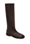 Women's Brown Leather Boots Wf160014Df - 8