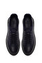 Men's Navy Blue Lace-Up Leather Sneaker Wm720006Df - 4