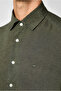 Long Sleeve Regular Fit 100% Linen Embroidered Shirt - 4