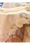 Living Room Set Flowers Model Cream 5 Piece Linen Lace Runner Set No 99325 - 4