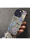 Samsung Galaxy A33 Compatible Silicone Edge Hard Back Case Floral Pattern Couple Phone Case - 5