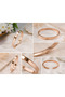 Rose Color Flat Steel Handcuff Bracelet - 2