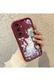 Samsung Galaxy S24 Plus Compatible Case Camera Protective Case with Cat Design Burgundy Dear Couple Silicone Phone Case - 2