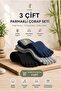 3 Pairs Unisex Bamboo Toe Socks Anti-Fungal Sweat-Absorbing Socks - 3