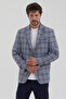 Erode Men's Blue-Brown Polyviscon Fabric Slim Fit Mono Collar Sports Blazer Jacket