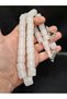 Special Large Size Cut and Polished White Color Powder Amber Prayer Beads - 2