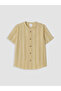 Nevavm Striped Patterned Judge Collar Boys' Shirt with a Difference - 2