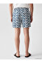 Nevavm Short Length Patterned Men's Swim Shorts with Difference - 4