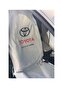 Seat Covers White Fabric Two Front Seats Driver and Passenger - 2