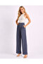Women's High Waist Belt Buckle Pleated Modal Fabric Wide Leg Sweatpants - 6