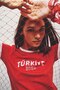 Slim Fit Crew Neck Turkey Printed Sportsman Short Sleeve Red T-Shirt I1230Ax26Hs - 4