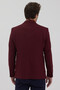 Falço Men's Burgundy Textured Fabric Mono Collar Slim Fit Sports Blazer Jacket - 8