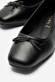 Genuine Leather Women's Ballet Flats with Bows - 4
