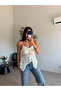Women's Cream Strappy Lace Blouse 0030 - 2