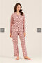 Women'S, Shirt Collar, Long Sleeve, (Socks Included), Pajama Set - 2