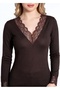 8547 Lace Detailed Cashmere Micro Modal Ultra Light Long Sleeve Blouse - 3