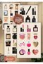 4-Piece Makeup, Perfume, Makeup Sticker Set Agenda Bullet Junk Journal Planner Scrapbook Jj0012