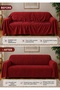 Premium Striped Red Sofa Cover – Non-Slip, Stylish and Modern Design - 5