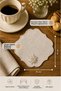 Set of 6 Gold Pearl Gardenia Fabric Coffee Side Presentation Napkins Cocktail Presentation Coasters Lucilla - 3