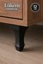 Lükens Furniture Leg 4 Pieces 12 cm Black Metal Tv Unit Sofa Coffee Table Leg Modern Decorative Leg