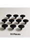 Black Button Metal 35mm Cabinet Handle Pack of 10 Furniture Cabinet Drawer Handle - 2