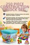Educational Building Toy Set with 250 Pieces, Colorful Blocks, Fun and Countless Combinations, with Storage Box