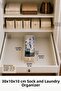 4 Pcs 30cm Drawer and Closet Organizer, Scarf Organizer, Foldable Sock and Laundry Organizer Rack Organizer - 4