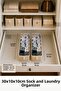 4 Pcs 30cm Drawer and Closet Organizer, Scarf Organizer, Foldable Sock and Laundry Organizer Rack Organizer - 5