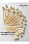 1000 Pieces of Decorative Cream Ball Pearl Beads Cake Picks 6.5 cm - Pearl Size 7 mm - 4