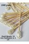 1000 Pieces of Decorative Cream Small Tulip Pearl Bead Toothpicks 6.5 cm - Tulip Size 10 mm - 3