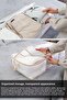 Under-The-Bed Storage Bag with Window - Striped Multi-Purpose Pillow Clothing Storage Organizer 70X32X20 - 2