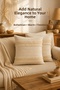 Set of 4 Natural Linen Tassel Throw Pillow Covers Bohemian Rustic Vintage Living Room Decor Decorative 4-Piece Throw Pillow Covers - 2