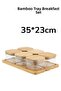 Glass Breakfast Presentation Set with 6 Bamboo Trays, Breakfast Set - 2