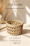 Decorative Multi-Purpose Organizer Handmade Natural Wicker Basket Bathroom, Kitchen, Children's Room 16X18X12 cm - 5