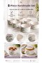 Lavira Series Handmade Ceramic Soufflé Bowl Set of 6 - Ice Cream Snack Bowl Presentation Bowl - Lavender Patterned Purple Edged Oven & Microwave Compatible - 7