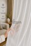 White Striped 1/3 Dense Pleated Heavy Weight Non-Iron Tulle Curtain Without Hooks I Popular Product I