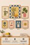 7-Frame View of the Mediterranean |   Lemon |   Olive |   Modern |   Italian & Mediterranean Style |   Living Room, Office, Kitchen and Study Room Wall Decor